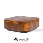 Paul Evans for Directional Mid Century Patchwork Burlwood Coffee Table