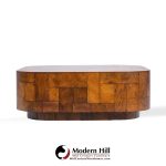 Paul Evans for Directional Mid Century Patchwork Burlwood Coffee Table