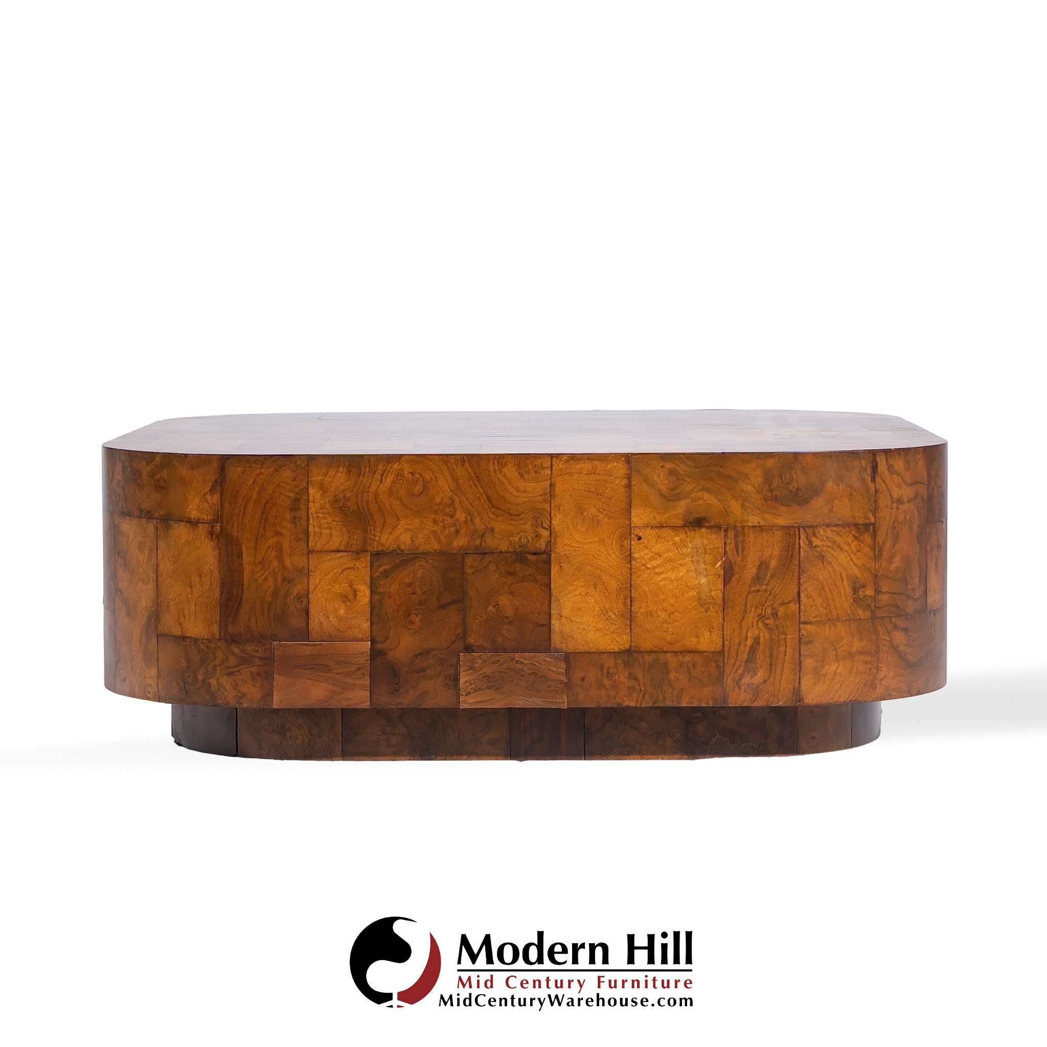 Paul Evans for Directional Mid Century Patchwork Burlwood Coffee Table