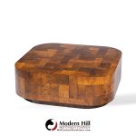 Paul Evans for Directional Mid Century Patchwork Burlwood Coffee Table