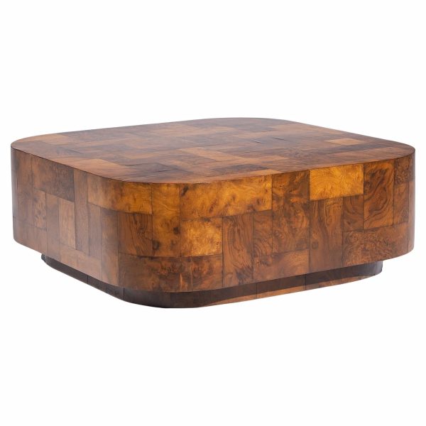 Paul Evans for Directional Mid Century Patchwork Burlwood Coffee Table
