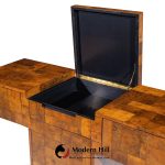 Paul Evans for Directional Mid Century Patchwork Burlwood T Bar Console Table