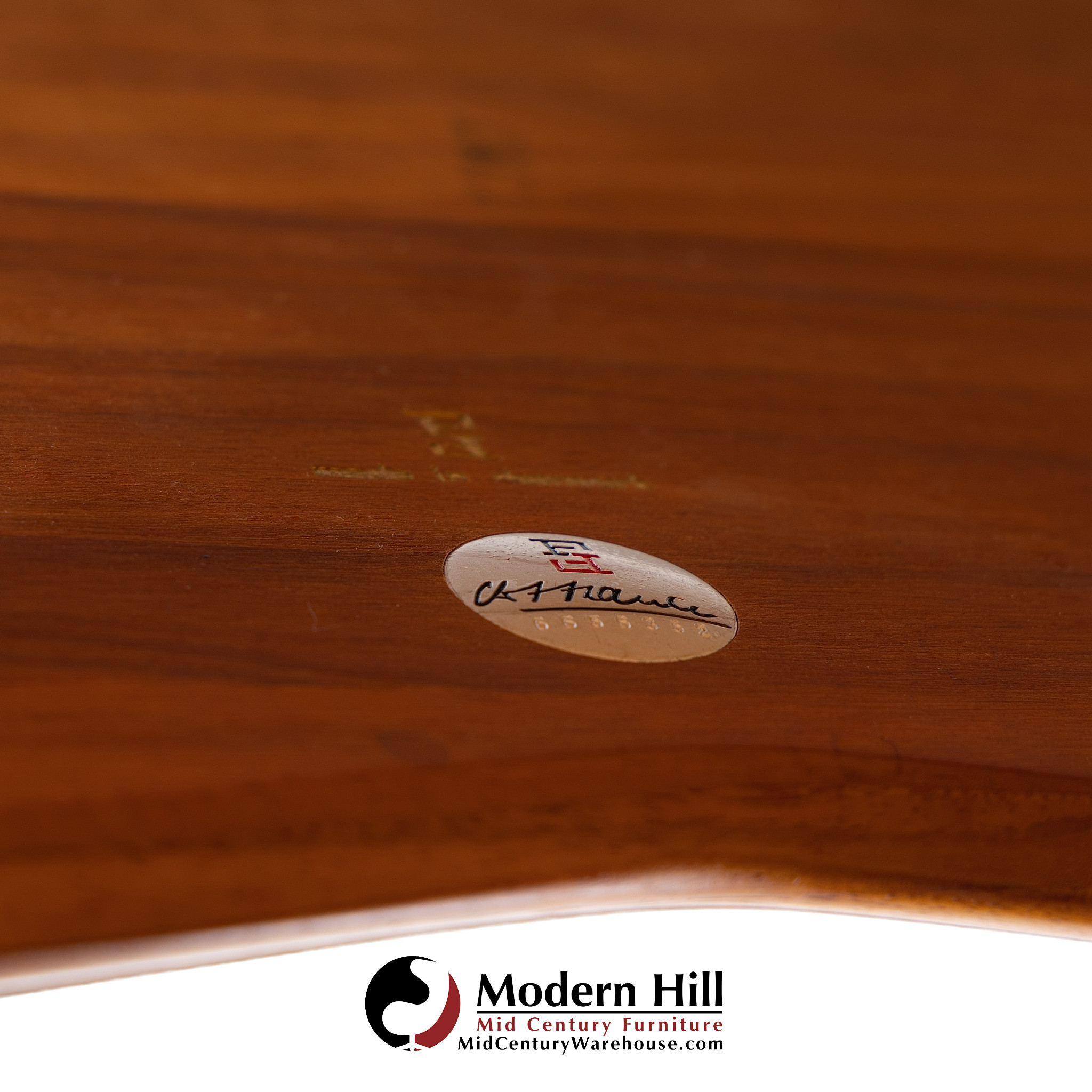 Peter Hvidt for France and Son Mid Century Danish Teak and Rattan Corner Table