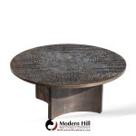 Philip and Kelvin Laverne Mid Century Eternal Forest Bronze Coffee Table
