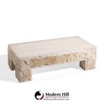 Stone International Mid Century Travertine Coffee Table