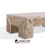 Stone International Mid Century Travertine Coffee Table