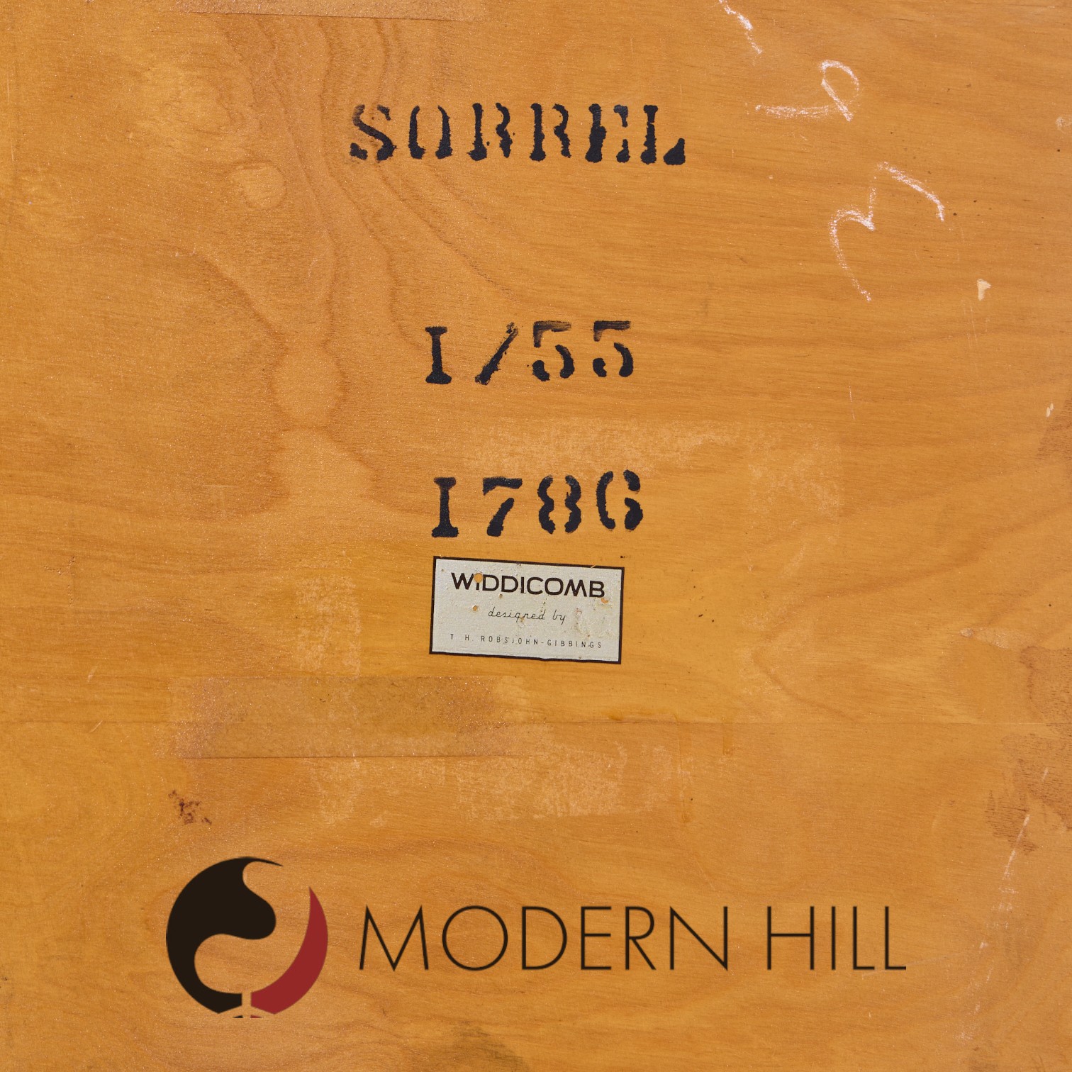 T.h. Robsjohn Gibbings for Widdicomb Mid Century Brass Leg Mahogany Coffee Table Bench