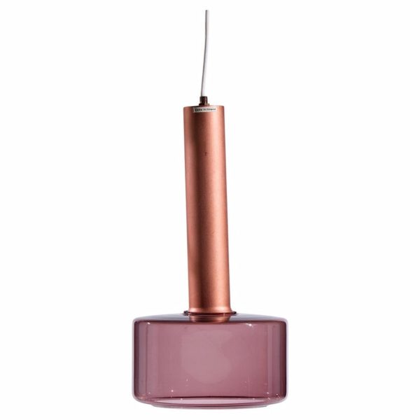 Tapio Wirkkala for Idman Finnish Glass Pendant Light - Cranberry