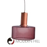 Tapio Wirkkala for Idman Finnish Glass Pendant Light - Cranberry