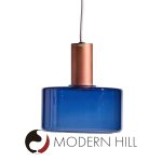 Tapio Wirkkala for Idman Finnish Glass Pendant Light - Blue | Mid Century Modern Furniture - Mid Century Furniture Chicago Tapio Wirkkala for Idman Finnish Glass Pendant Light - Blue