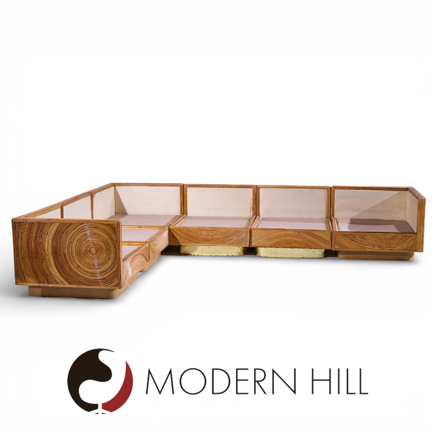 Adrian Pearsall for Comfort Designs Modular Pencil Reed Mid Century Sectional Sofa