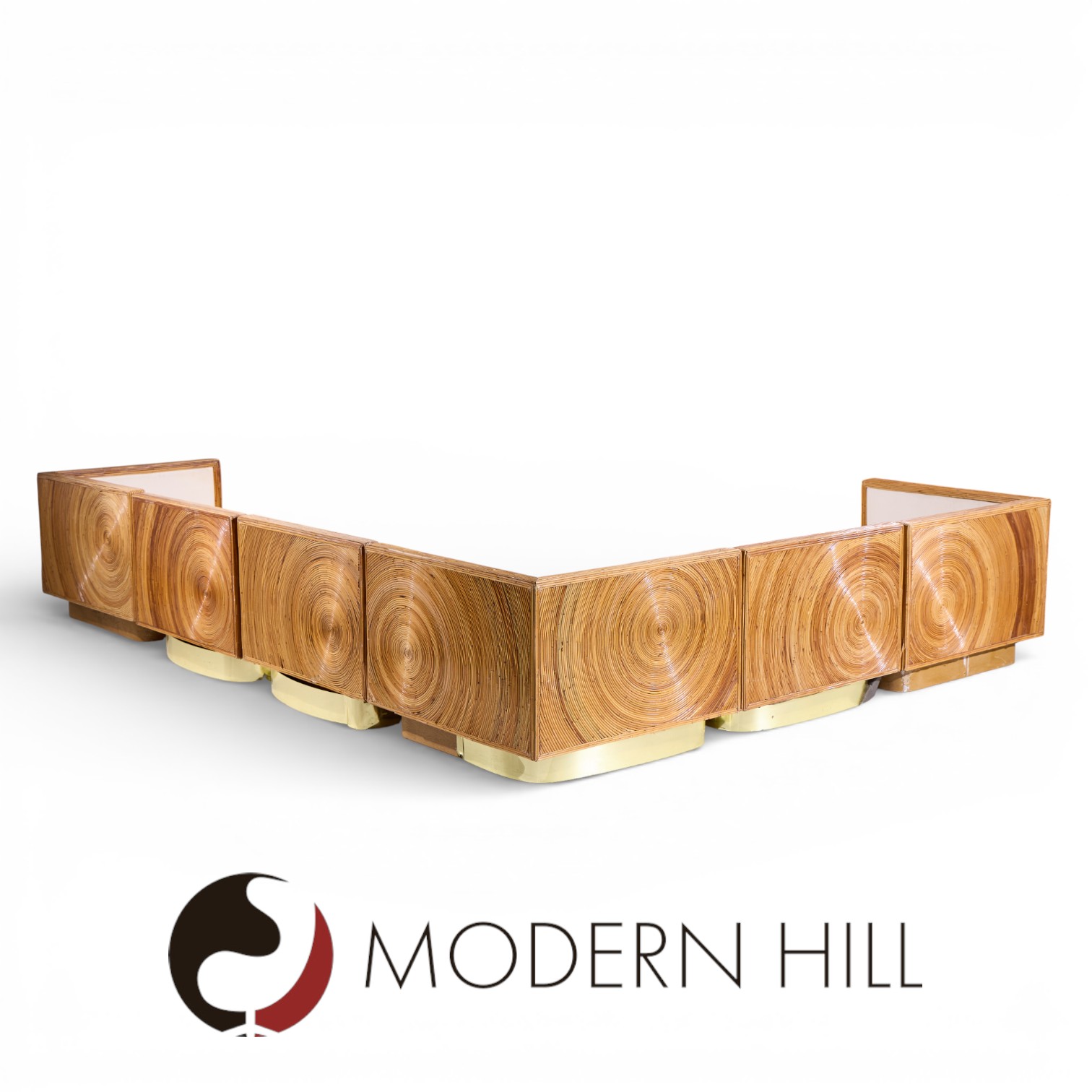 Adrian Pearsall for Comfort Designs Modular Pencil Reed Mid Century Sectional Sofa