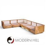 Adrian Pearsall for Comfort Designs Modular Pencil Reed Mid Century Sectional Sofa