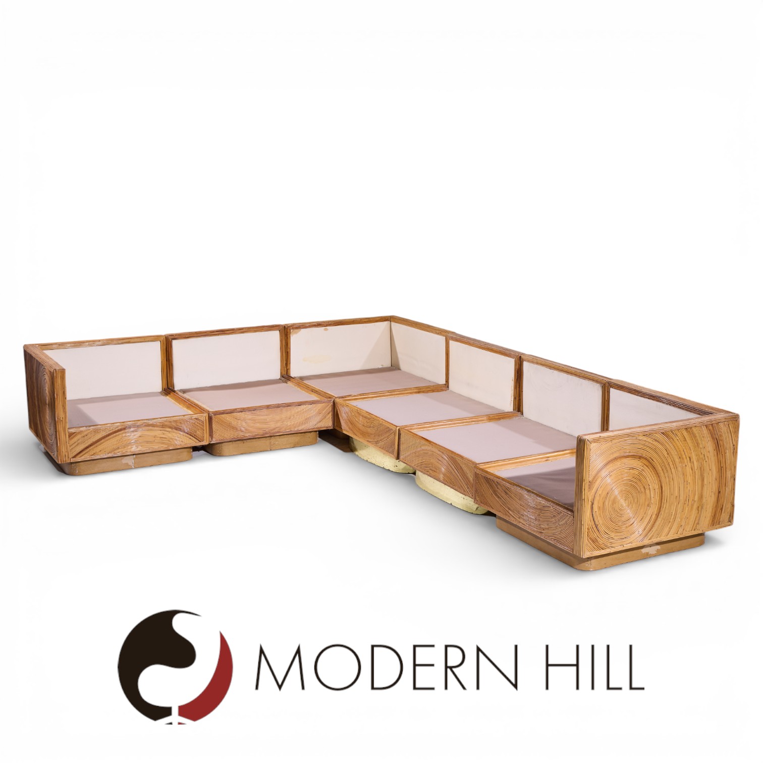 Adrian Pearsall for Comfort Designs Modular Pencil Reed Mid Century Sectional Sofa