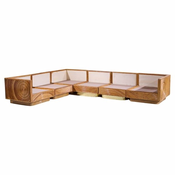 Adrian Pearsall for Comfort Designs Modular Pencil Reed Mid Century Sectional Sofa