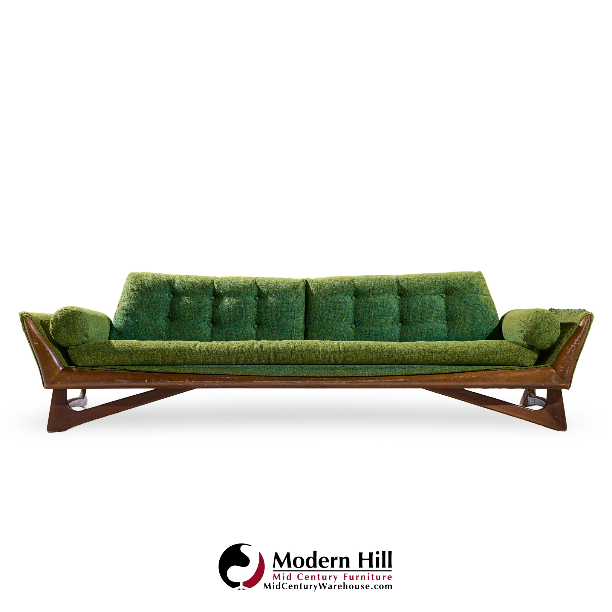 Adrian Pearsall for Craft Associates Mid Century Walnut Gondola Sofa