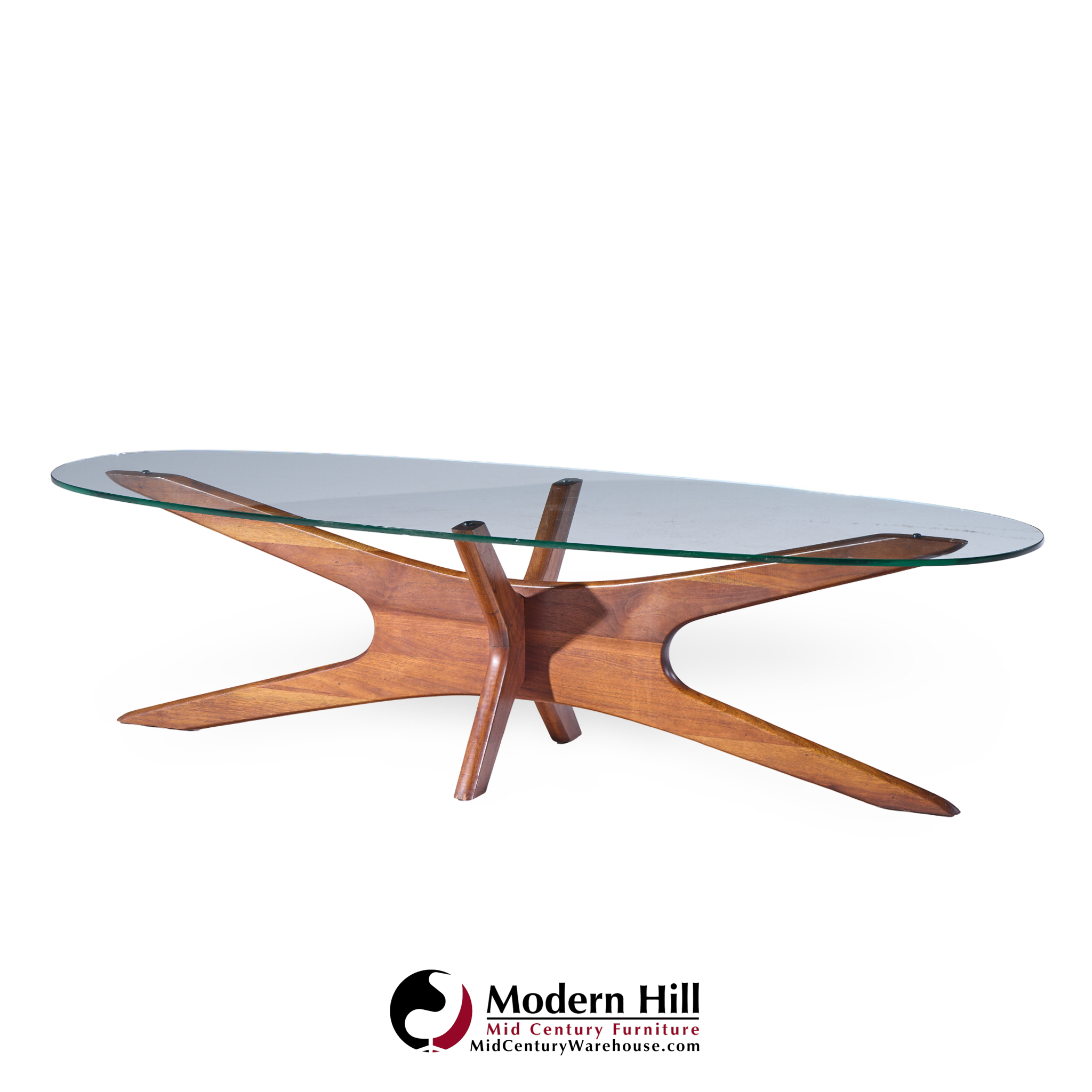 Adrian Pearsall for Craft Associates Mid Century Walnut Jacks Coffee Table