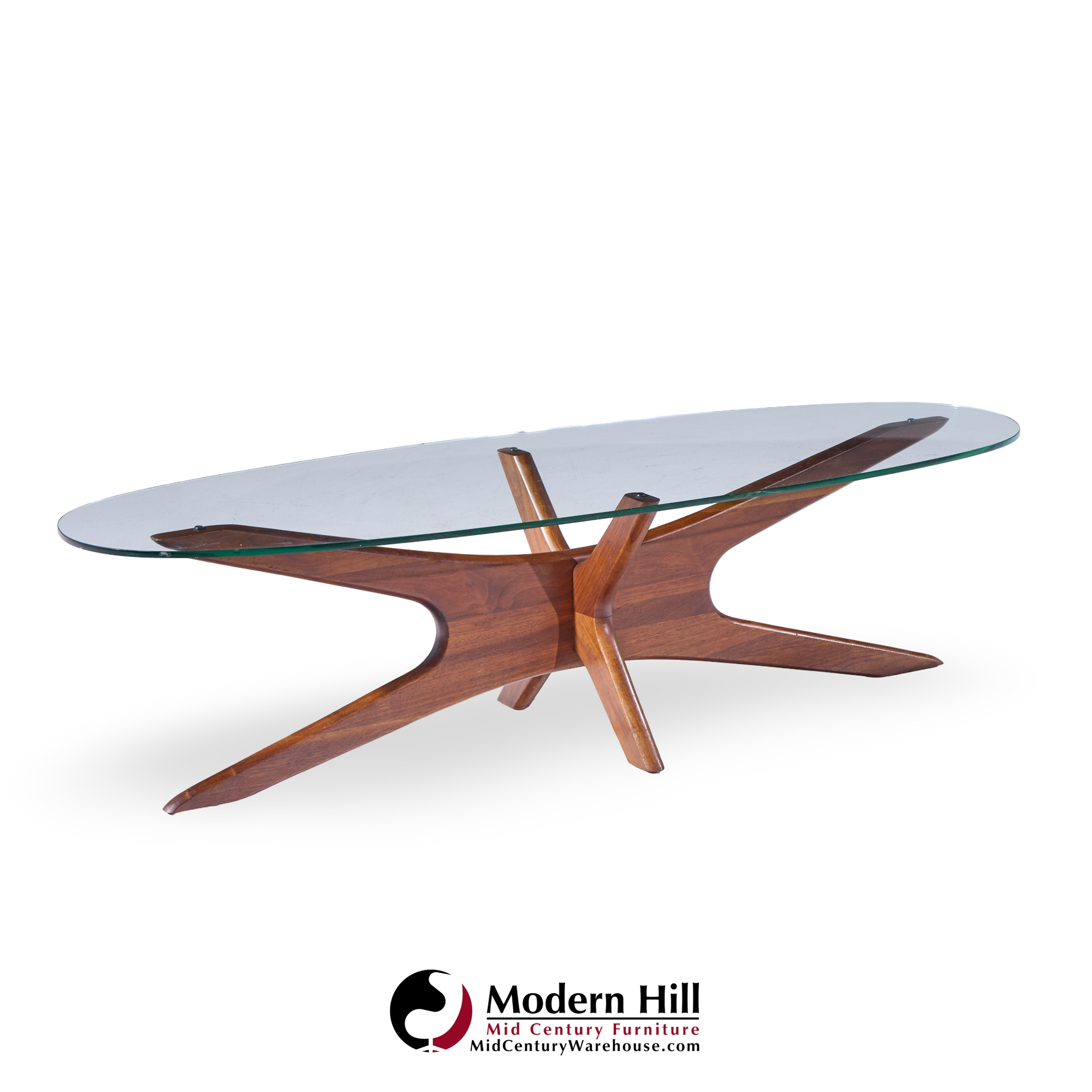 Adrian Pearsall for Craft Associates Mid Century Walnut Jacks Coffee Table