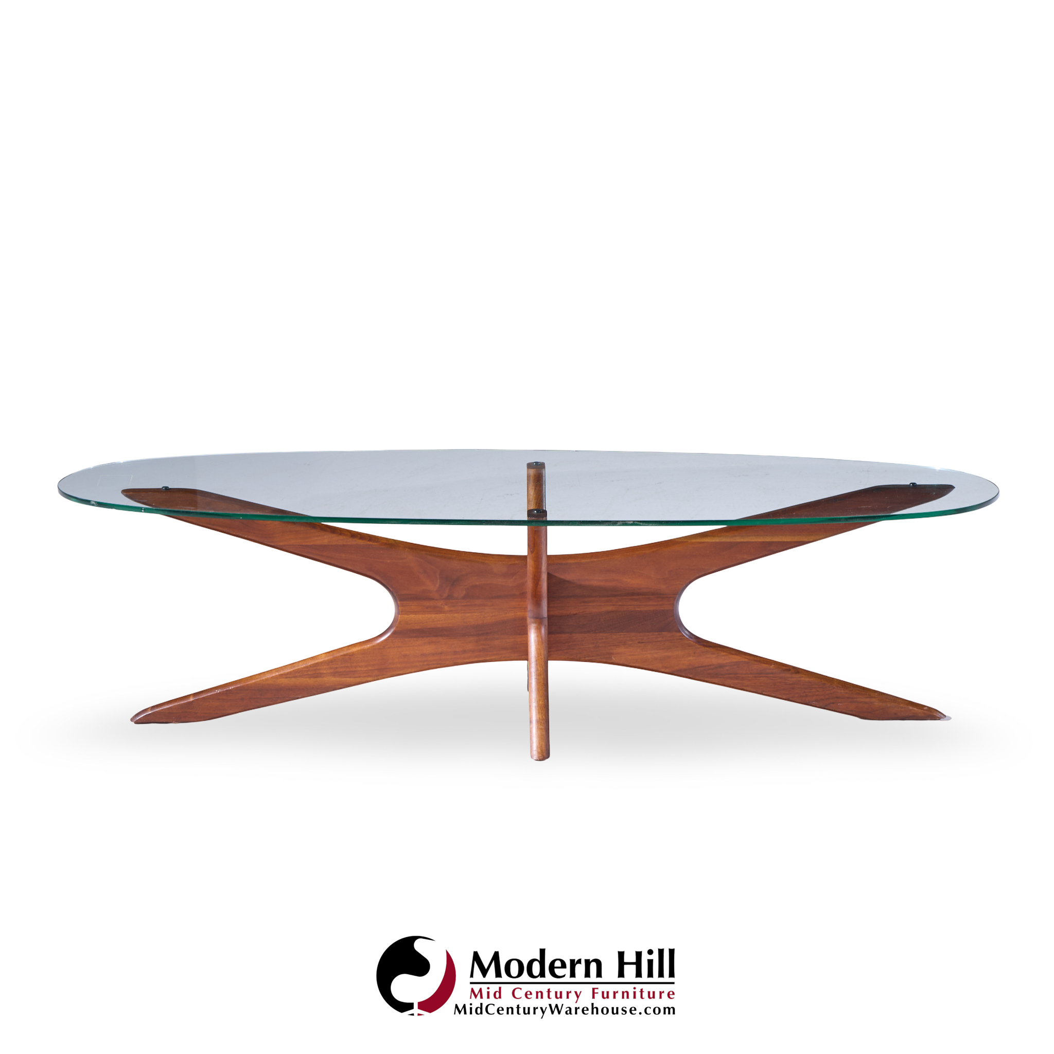 Adrian Pearsall for Craft Associates Mid Century Walnut Jacks Coffee Table