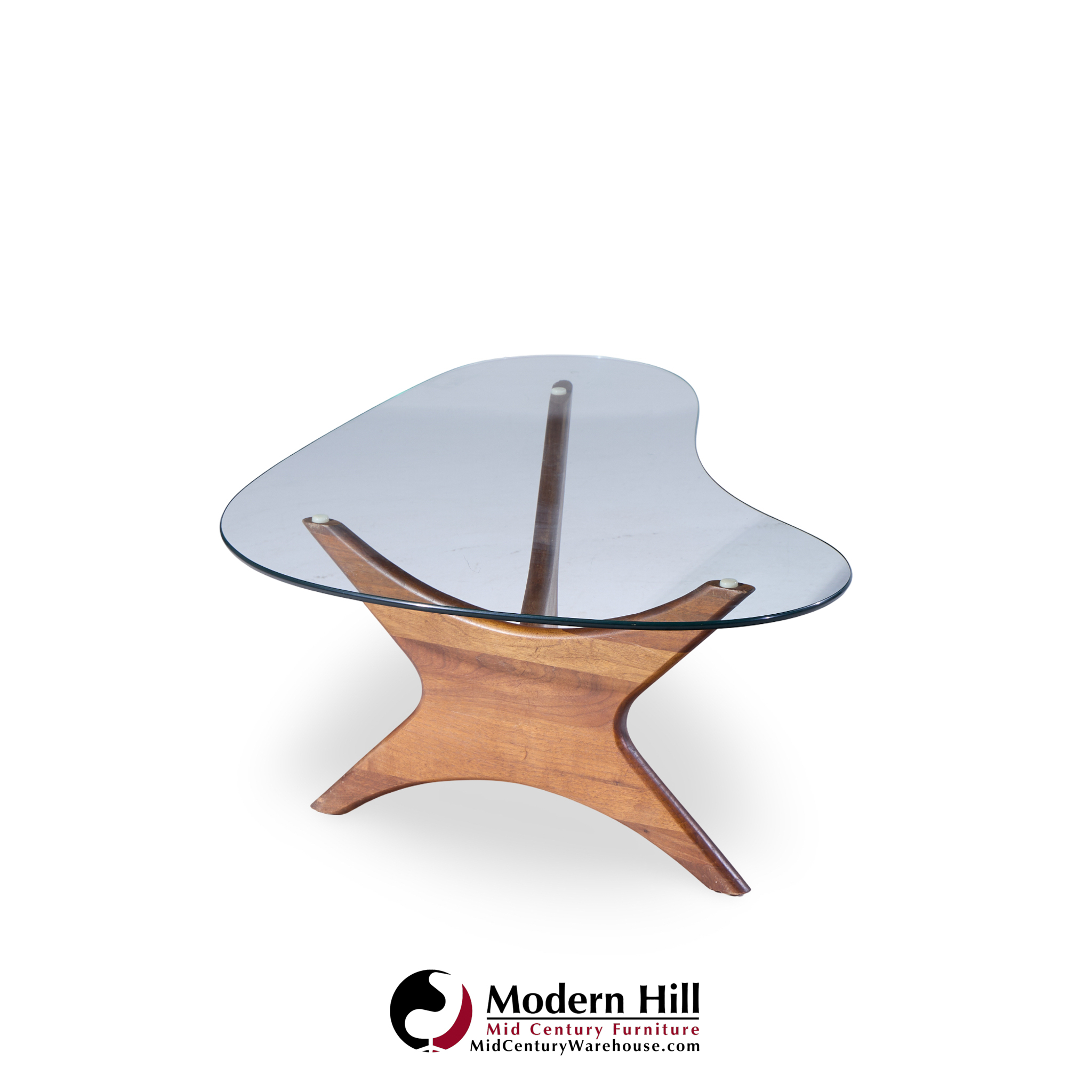 Adrian Pearsall for Craft Associates Mid Century Walnut Jacks Coffee Table