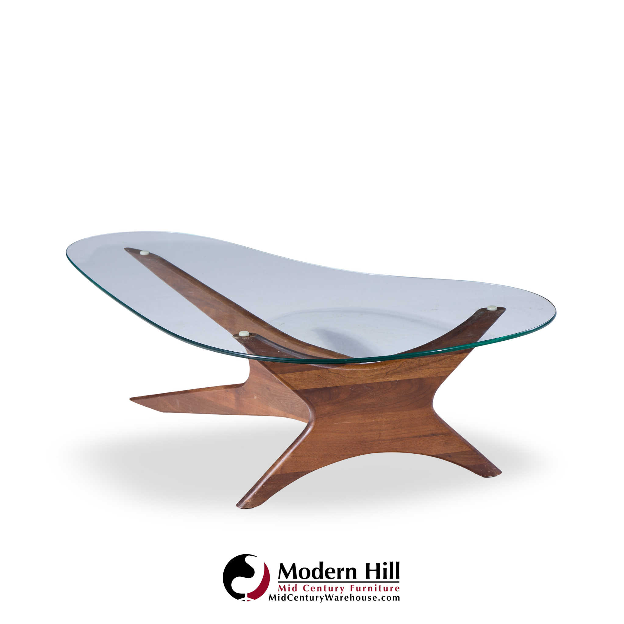 Adrian Pearsall for Craft Associates Mid Century Walnut Jacks Coffee Table