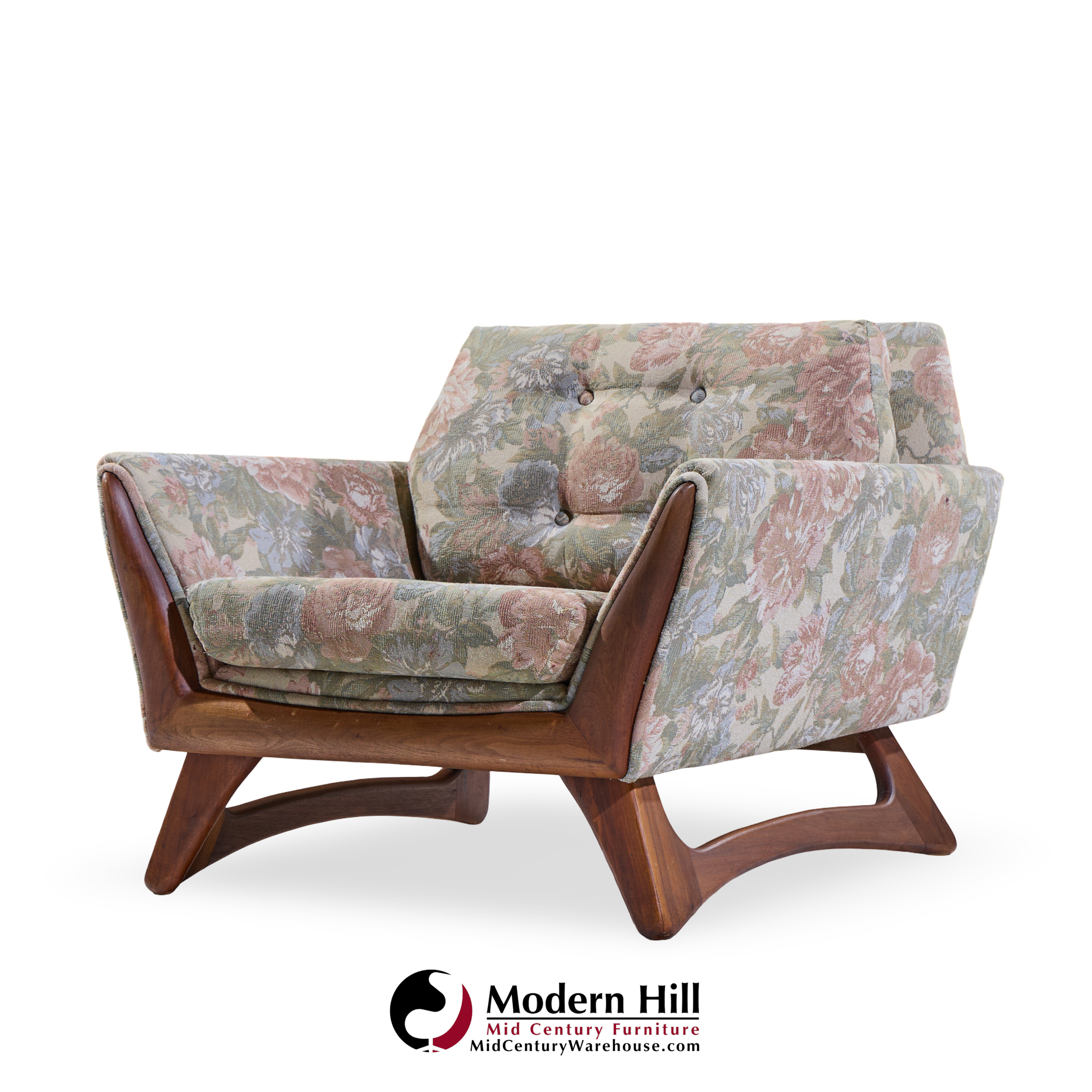 Adrian Pearsall for Craft Associates Mid Century Walnut Lounge Chair