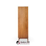 American of Martinsville Mid Century Walnut and Cane Armoire Dresser