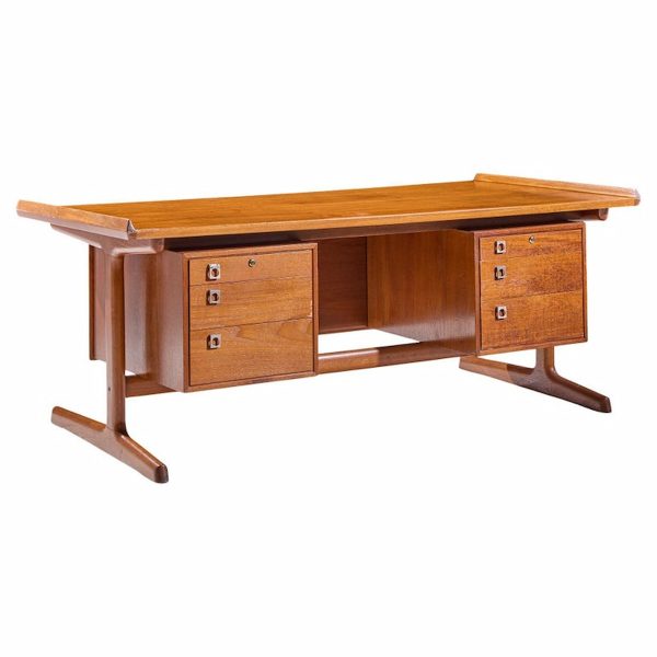 Arne Vodder for Hp Hansen Mid Century Danish Teak Executive Desk