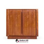 Bernhard Pedersen Mid Century Danish Teak Tambour Armoire Dresser
