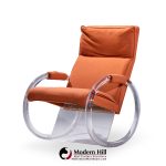 Charles Hollis Jones Mid Century Lucite Rocking Chair