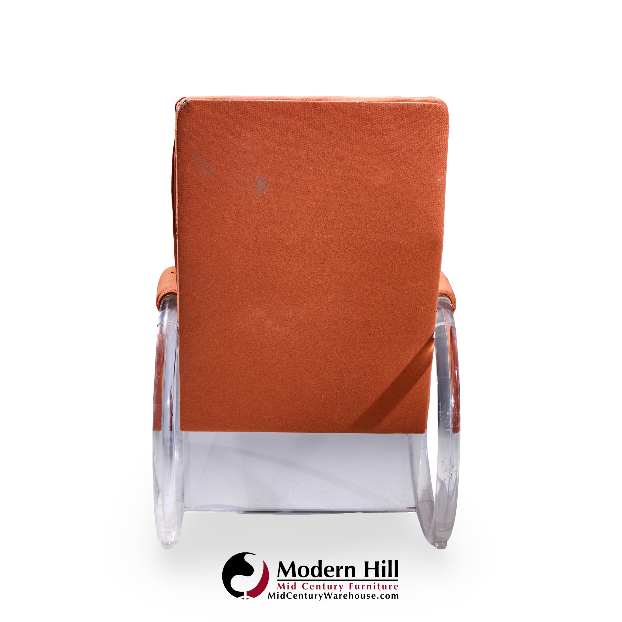 Charles Hollis Jones Mid Century Lucite Rocking Chair