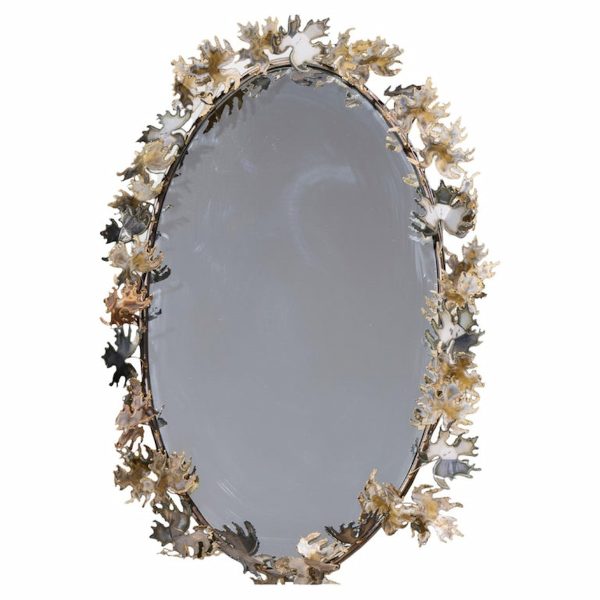 Curtis Jere Brutalist Mid Century Leaf Mirror
