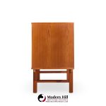 Dux Mid Century Danish Teak Petite Sliding Door Credenza