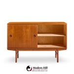 Dux Mid Century Danish Teak Petite Sliding Door Credenza