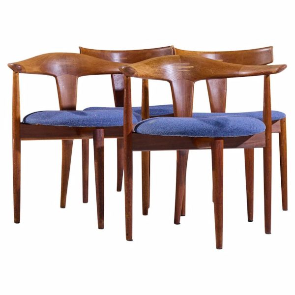 Erik Andersen and Palle Pedersen for Randers Møbelfabrik Mid Century Danish Teak Dining Chairs - Set of 4