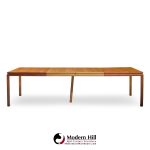 Edward Wormley for Dunbar Mid Century Bleached Mahogany Expanding Dining Table with 2 Leaves