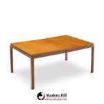 Edward Wormley for Dunbar Mid Century Bleached Mahogany Expanding Dining Table with 2 Leaves