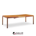 Edward Wormley for Dunbar Mid Century Bleached Mahogany Expanding Dining Table with 2 Leaves