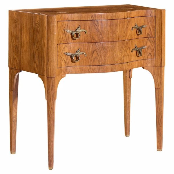 Edward Wormley for Dunbar Mid Century Rosewood and Brass Commode Console Chest of Drawers