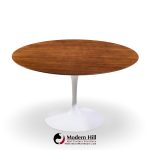 Eero Saarinen for Knoll 54 Inch Walnut Tulip Dining Table