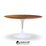 Eero Saarinen for Knoll Mid Century 54 Inch Walnut Tulip Dining Table | Mid Century Modern Furniture - Mid Century Furniture Chicago Eero Saarinen for Knoll Mid Century 54 Inch Walnut Tulip Dining Table