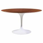 Eero Saarinen for Knoll Mid Century 54 Inch Walnut Tulip Dining Table