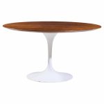 Eero Saarinen for Knoll Mid Century 54 Inch Walnut Tulip Dining Table | Mid Century Modern Furniture - Mid Century Furniture Chicago Eero Saarinen for Knoll Mid Century 54 Inch Walnut Tulip Dining Table