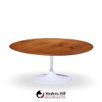 Eero Saarinen for Knoll Mid Century Tulip Walnut Coffee Table