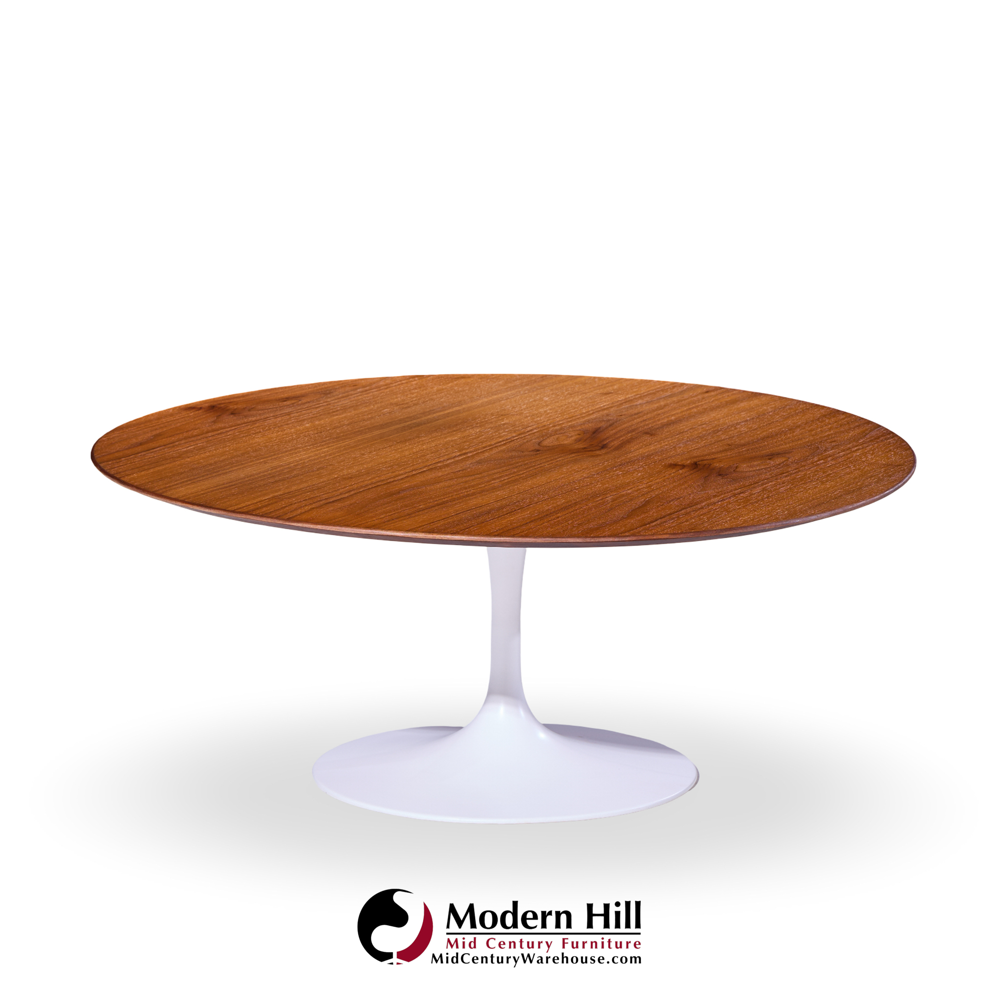 Eero Saarinen for Knoll Mid Century Tulip Walnut Coffee Table