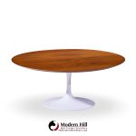 Eero Saarinen for Knoll Mid Century Tulip Walnut Coffee Table