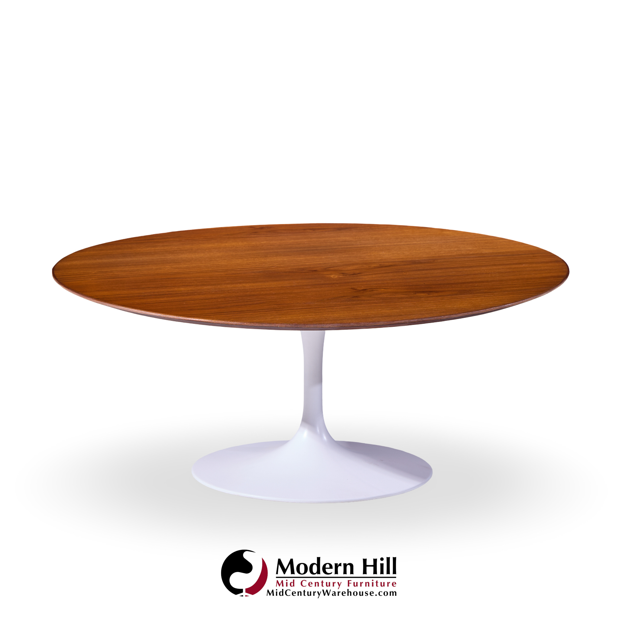 Eero Saarinen for Knoll Mid Century Tulip Walnut Coffee Table