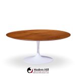 Eero Saarinen for Knoll Mid Century Tulip Walnut Coffee Table