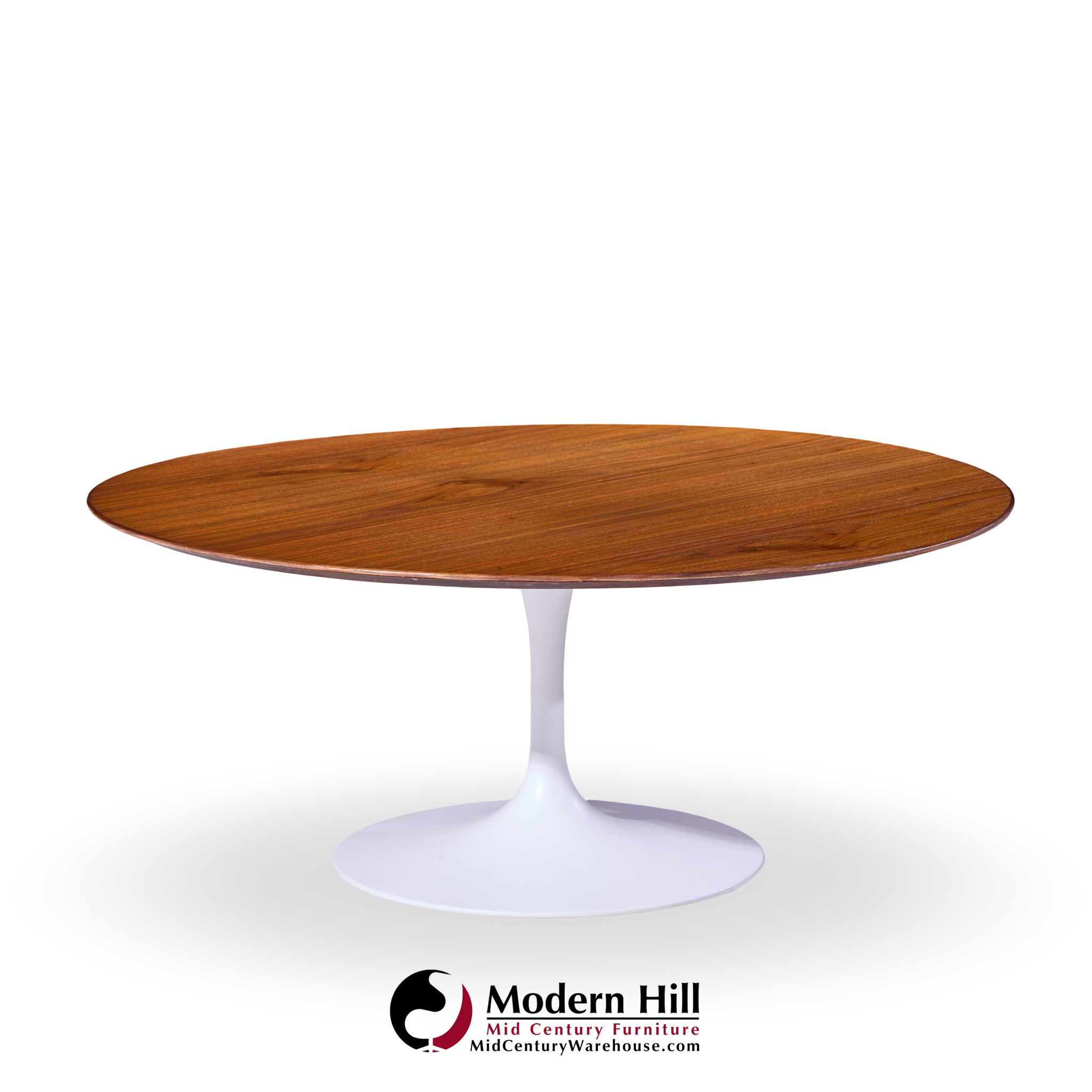 Eero Saarinen for Knoll Mid Century Tulip Walnut Coffee Table