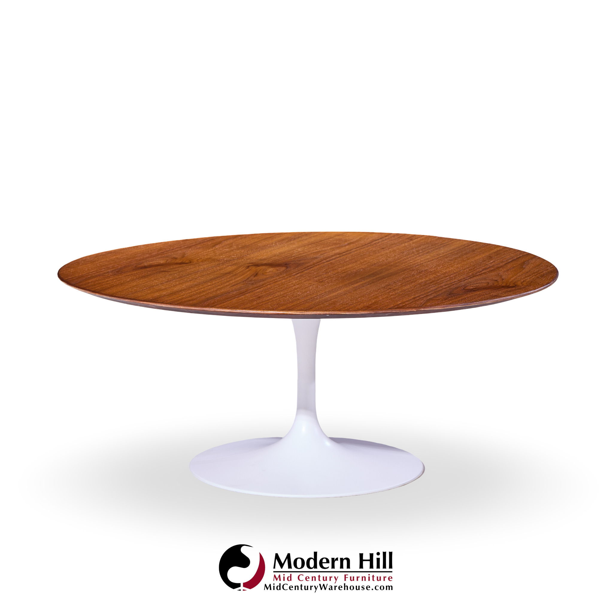 Eero Saarinen for Knoll Mid Century Tulip Walnut Coffee Table
